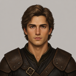 Fictional AI-generated illustrated portrait